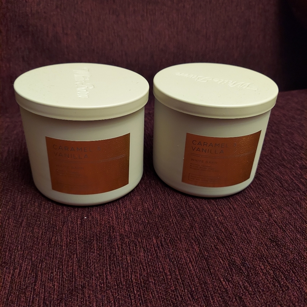 Caramel & vanilla candles by bath and body works
